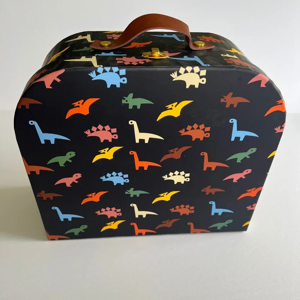 New! Christian Robinson Kids Dinosaur box with handle & latch - Picture 1 of 4